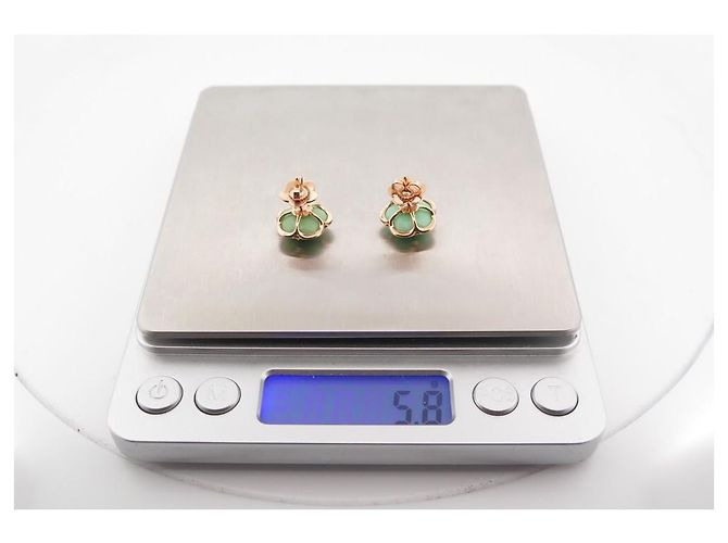 NEUN OHRRINGE PASQUALE BRUNI GOOD TONE ROTGOLD CHRYSOPRASE DIAMANT Golden - Ansicht 6