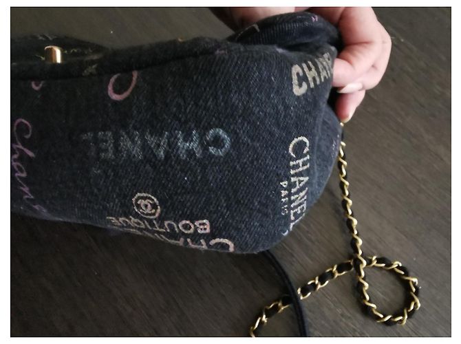 Timeless Chanel Bolso de mezclilla Negro - vista 4