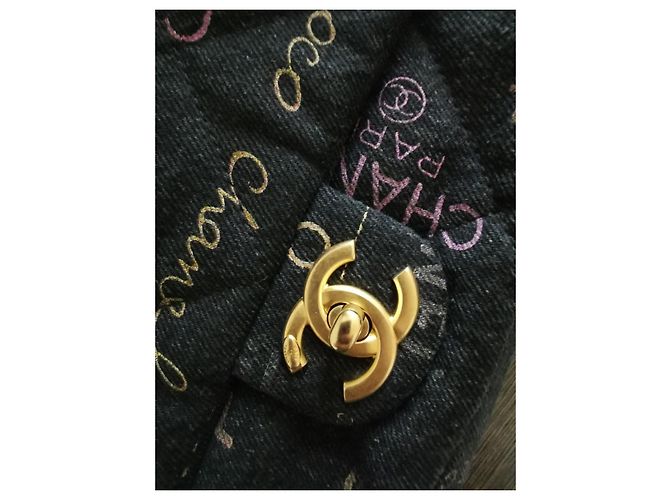 Timeless Chanel Bolso de mezclilla Negro - vista 5