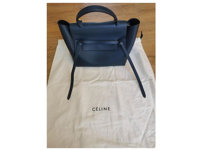 Belt Bag Mini borsa Céline Belt navy in pelle di vitello Blu navy - vista 2