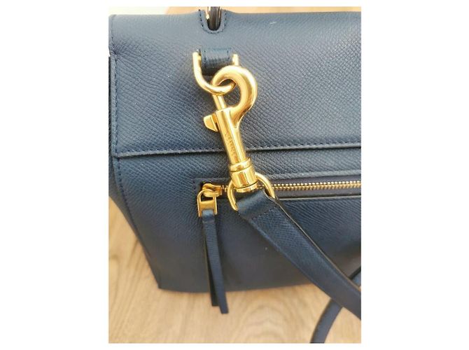 Belt Bag Mini borsa Céline Belt navy in pelle di vitello Blu navy - vista 3