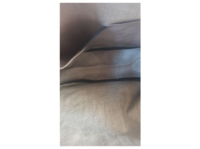 Autre Marque Bolsa tote Jack Levant Ligne Light bege de linho e couro - vista 6