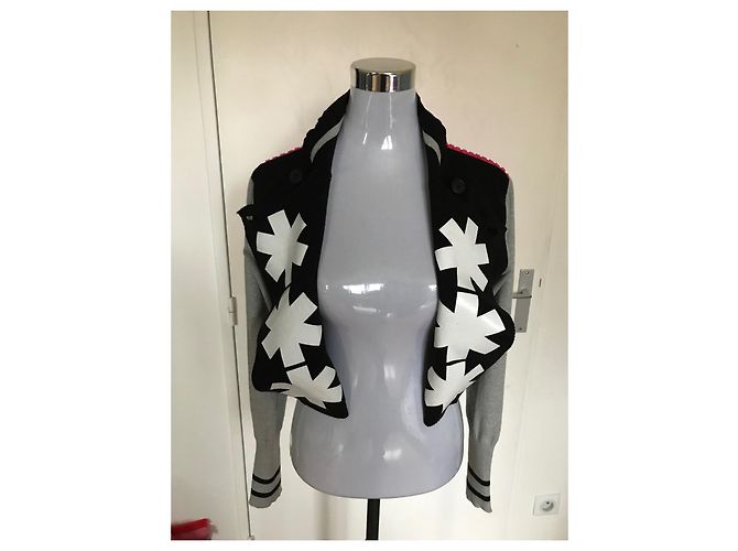 Vivienne Westwood Asymmetrische Strickjacke Baumwolle Kaschmir 36 Mehrfarben - Ansicht 3