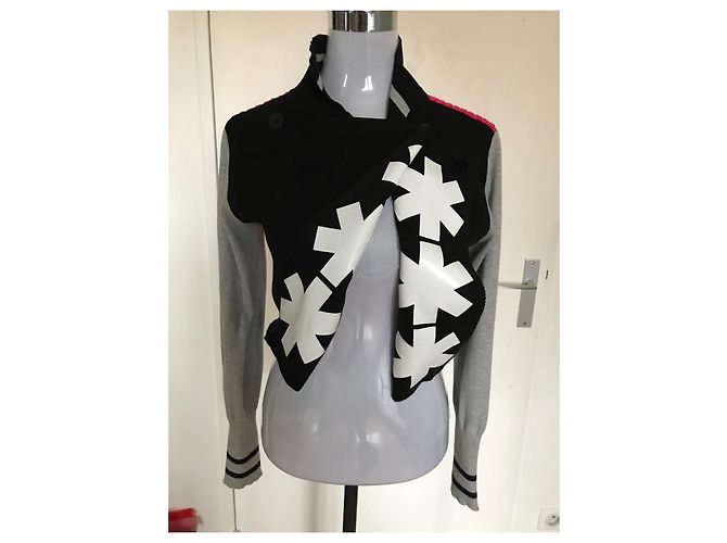 Vivienne Westwood Asymmetrische Strickjacke Baumwolle Kaschmir 36 Mehrfarben - Ansicht 7