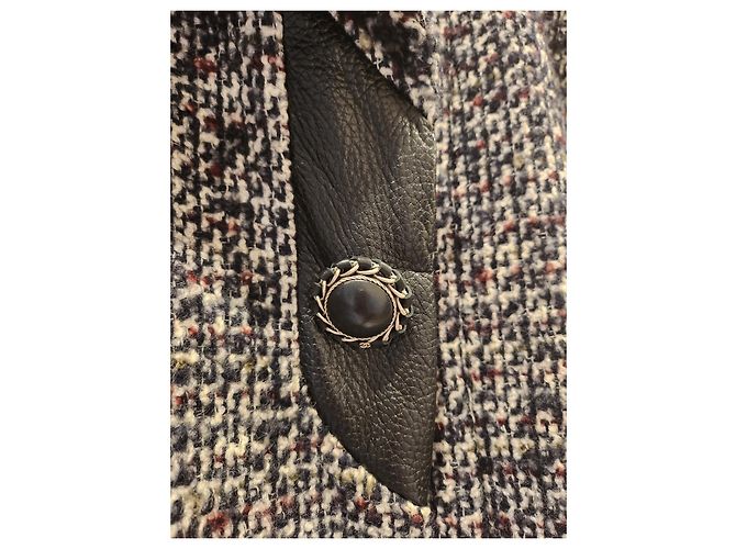 Chanel coat Black Eggshell Prune - view 2