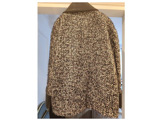 Chanel coat Black Eggshell Prune - view 5