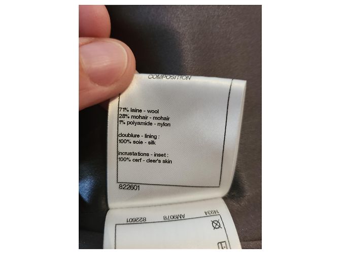 Chanel coat Black Eggshell Prune - view 9