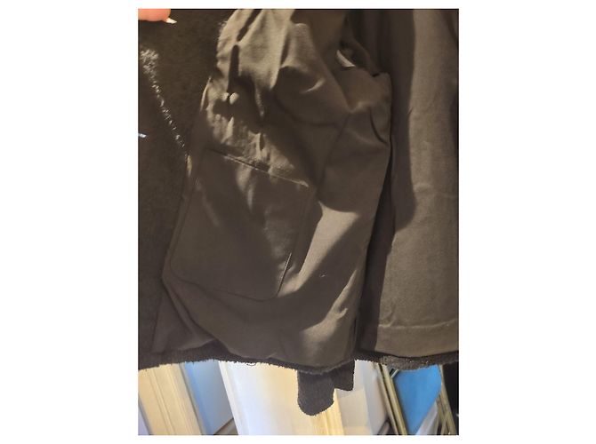 Chanel Uniformjacke mit Kamelie und Kleiderbügel inklusive Schwarz Marineblau - Ansicht 5