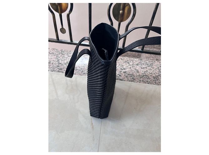 Borsa Hermès Ahmedabad PM nera in pelle e corda Nero - vista 2