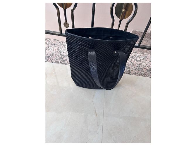 Borsa Hermès Ahmedabad PM nera in pelle e corda Nero - vista 4