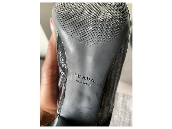Botines Prada de piel negra Negro - vista 3