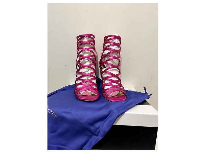 Aquazzura Elophe rosa Käfig- oder Gladiatorensandalen Pink - Ansicht 2