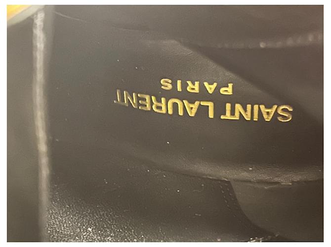 Saint Laurent Python Effect Leather Boots Gold Golden - view 9