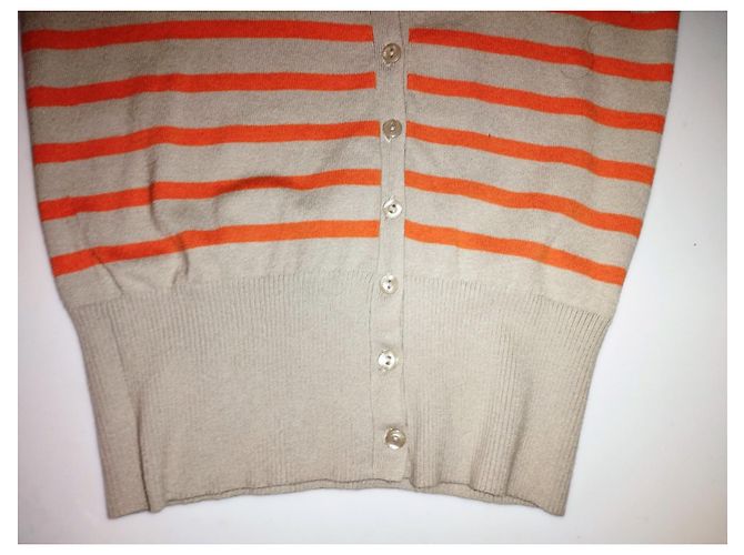 Jean Paul Gaultier GAULTIER JEAN PAUL WESTE PULLOVER BAYADERE TS OR 34/38 Beige - Ansicht 10