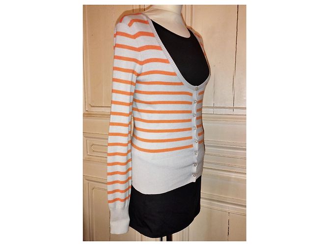 Jean Paul Gaultier GAULTIER JEAN PAUL WESTE PULLOVER BAYADERE TS OR 34/38 Beige - Ansicht 2