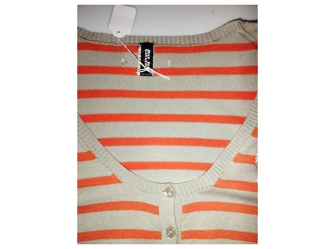 Jean Paul Gaultier GAULTIER JEAN PAUL WESTE PULLOVER BAYADERE TS OR 34/38 Beige - Ansicht 3