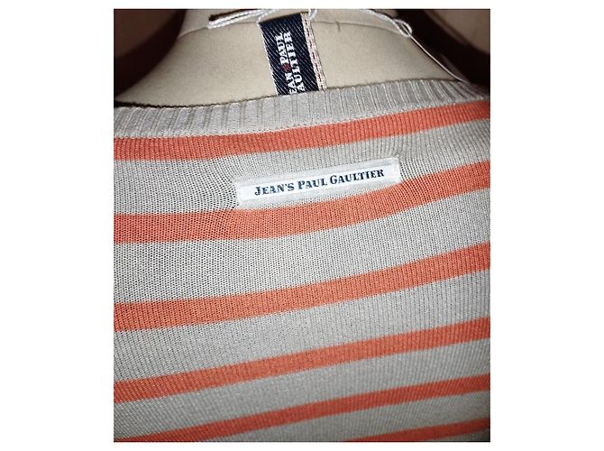 Jean Paul Gaultier GAULTIER JEAN PAUL WESTE PULLOVER BAYADERE TS OR 34/38 Beige - Ansicht 9
