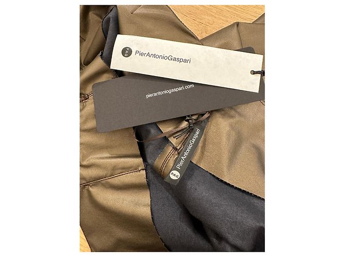 Pier Antonio Gaspari Bronze vegan leather skirt - view 3