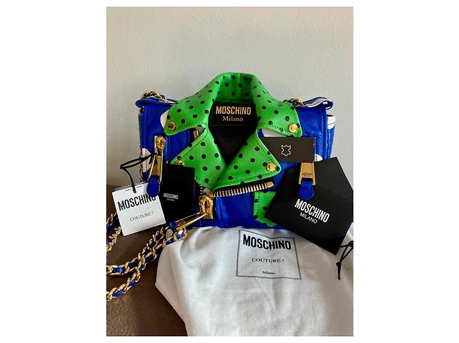 Borsa Biker Moschino Couture in Pelle Nappa - vista 9