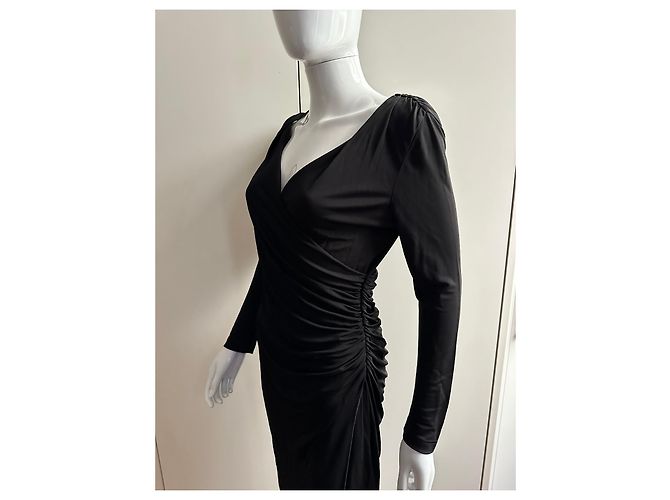 Lk Bennett Vestido viscosa negro drapeado - vista 10