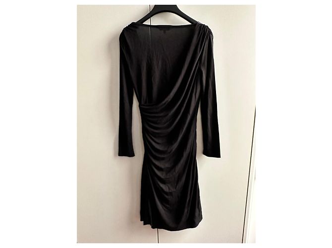 Lk Bennett Vestido viscosa negro drapeado - vista 2