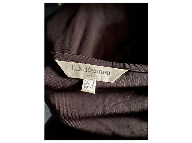 Lk Bennett Vestido viscosa negro drapeado - vista 3