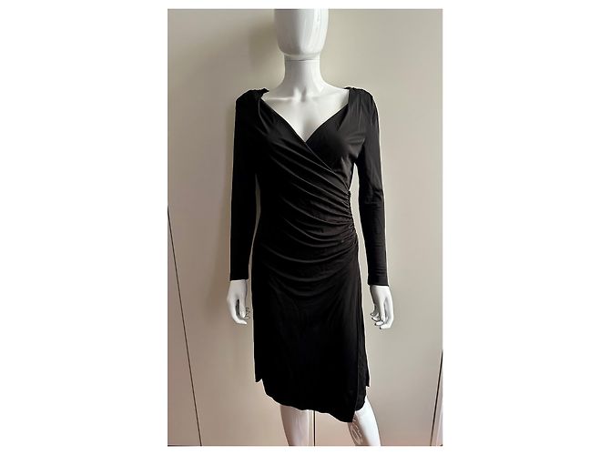 Lk Bennett Vestido viscosa negro drapeado - vista 7