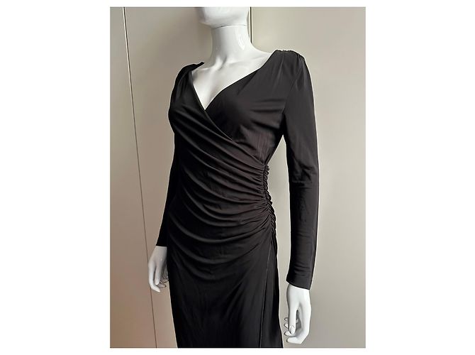 Lk Bennett Vestido viscosa negro drapeado - vista 8