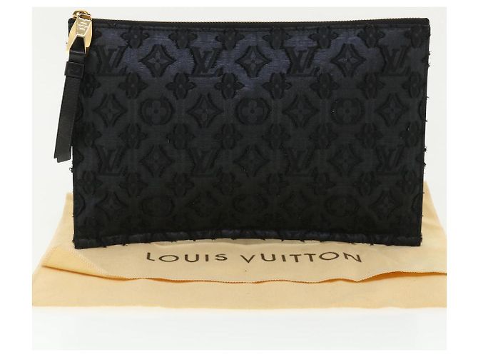 LOUIS VUITTON Monogram Jaguar pochette zip piatta Pochette Nera M40836 BS3736 Nero - vista 12