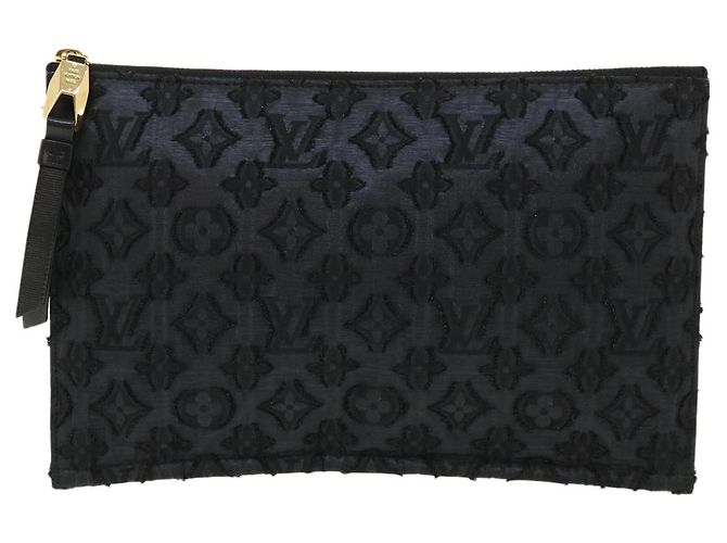 LOUIS VUITTON Monogram Jaguar pochette zip piatta Pochette Nera M40836 BS3736 Nero - vista 13