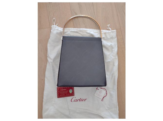 Borsa a mano Cartier Trinity in pelle nera Nero - vista 2