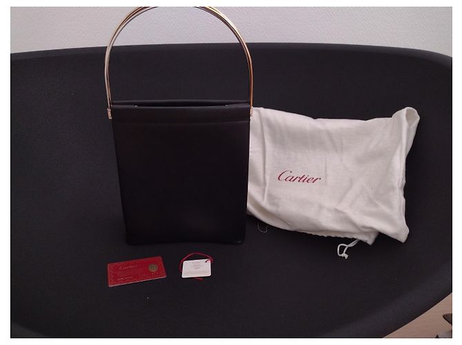 Borsa a mano Cartier Trinity in pelle nera Nero - vista 3