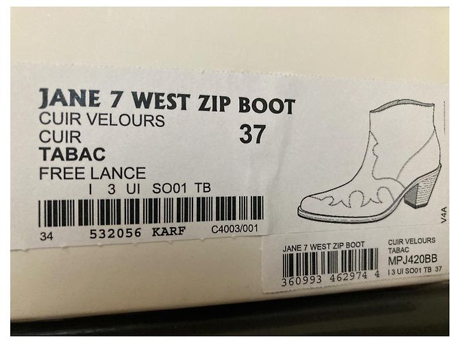 Free Lance Jane Stiefeletten Cognac Hirschleder 37 - Ansicht 3