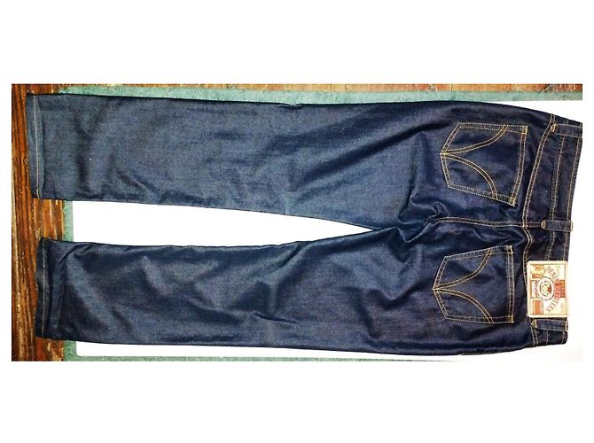 DOLCE & GABBANA JEANS DEVOTEES RAW SILVER INTERIOR CHERRY W30l34 T 42/44 Azul marino - vista 4