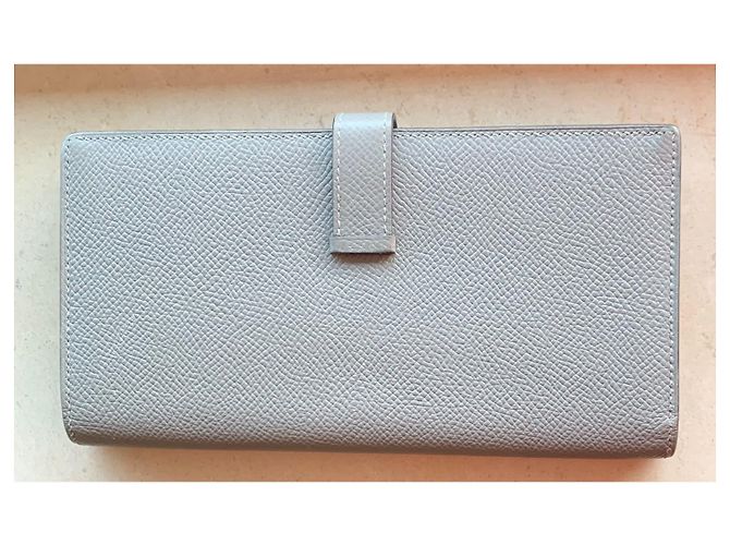 Béarn Hermès Bearn Wallet Grey Leather - view 2