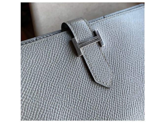 Béarn Hermès Bearn Wallet Grey Leather - view 7
