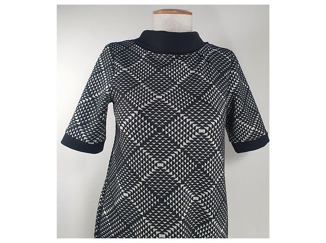 Autre Marque Renaissance Kleid Schwarz Weiß - Ansicht 2