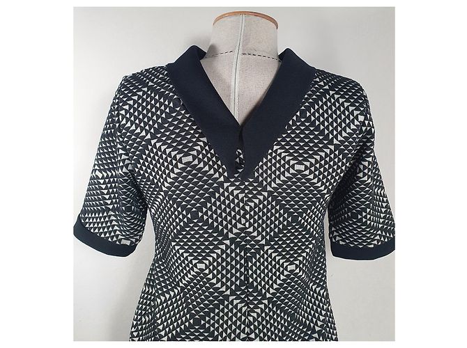 Autre Marque Renaissance Kleid Schwarz Weiß - Ansicht 5