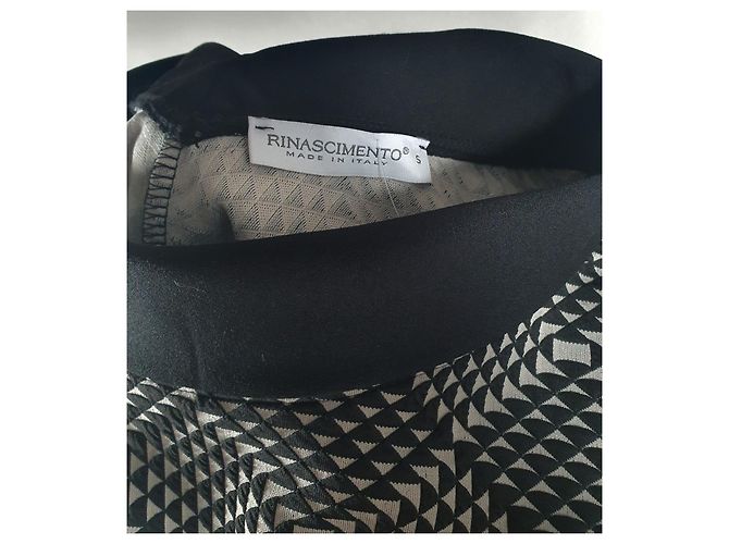 Autre Marque Renaissance Kleid Schwarz Weiß - Ansicht 6
