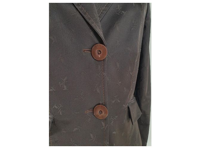 Chaqueta Krizia Per te Marrón Algodón Viscosa Castaño - vista 3