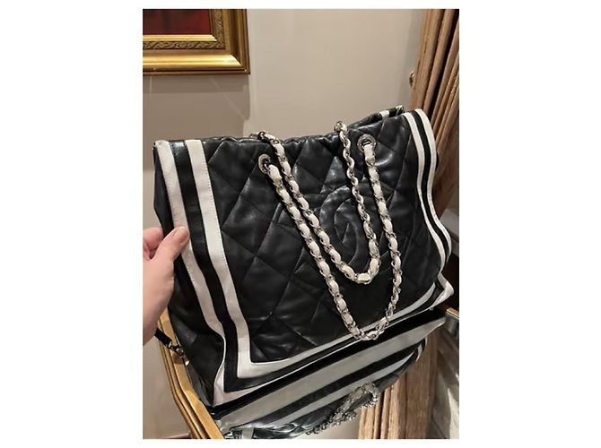 Chanel Cambon Handtas aus gestepptem Lammleder Mehrfarben - Ansicht 2