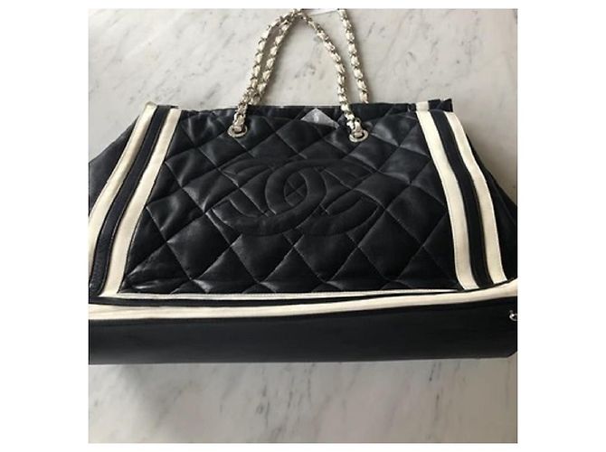 Chanel Cambon Handtas aus gestepptem Lammleder Mehrfarben - Ansicht 3