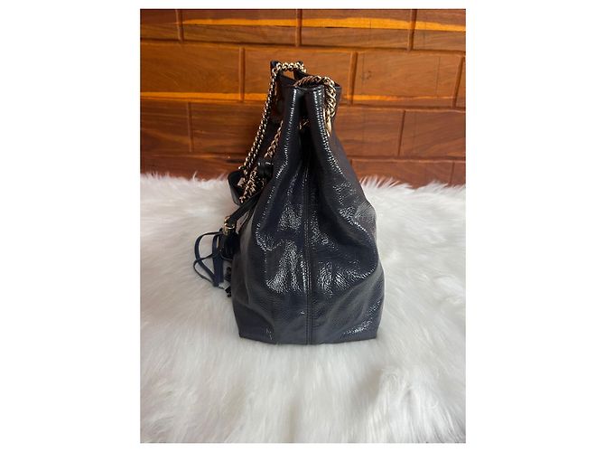 Borsa Gucci blu scuro in cotone - vista 5