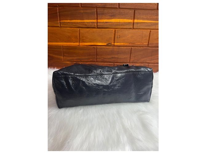 Borsa Gucci blu scuro in cotone - vista 6
