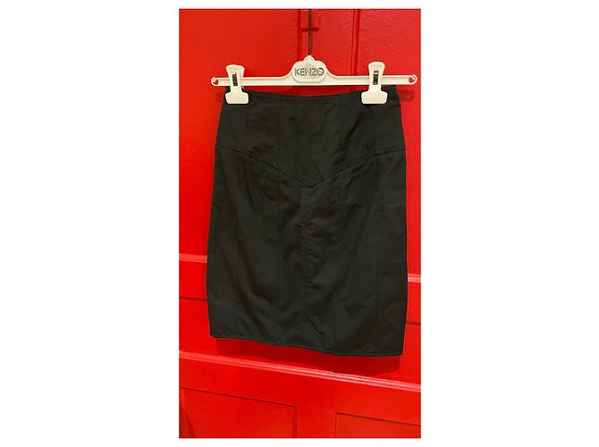 Falda Isabel Marant de algodón negra Negro - vista 3