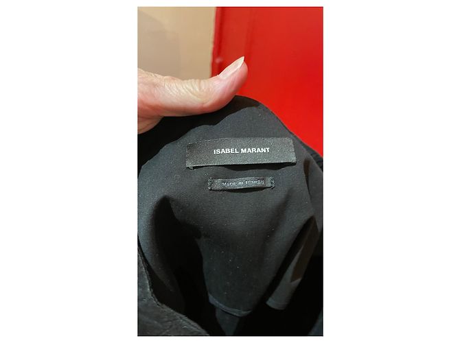 Falda Isabel Marant de algodón negra Negro - vista 4