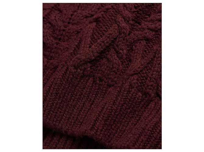 The Kooples Wollpullover Burgunderrot Irisches Motiv M Bordeaux - Ansicht 2