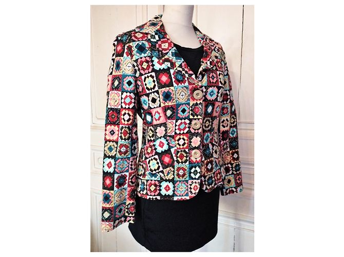 MOSCHINO GIACCA DONNA PATCHWORK S 38/40 Multicolore - vista 2