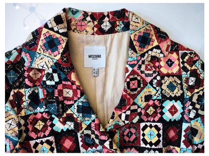 MOSCHINO GIACCA DONNA PATCHWORK S 38/40 Multicolore - vista 4
