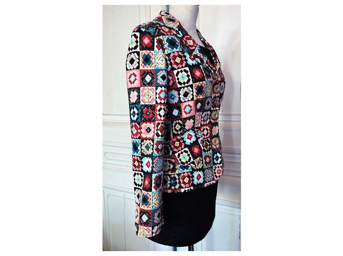 MOSCHINO GIACCA DONNA PATCHWORK S 38/40 Multicolore - vista 6